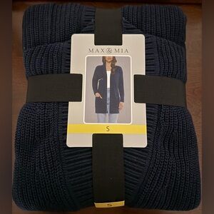 Max & Mia Women’s Cardigan size Small Navy NWT NEW